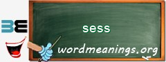 WordMeaning blackboard for sess
